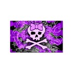 Purple Girly Skull Sticker Rectangular (10 pack)