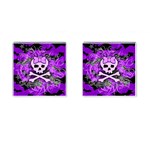 Purple Girly Skull Cufflinks (Square)