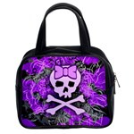 Purple Girly Skull Classic Handbag (Two Sides)