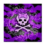 Purple Girly Skull Face Towel