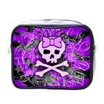Purple Girly Skull Mini Toiletries Bag (One Side)