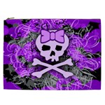 Purple Girly Skull Cosmetic Bag (XXL)