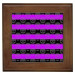 Purple Goth Skulls  Framed Tile