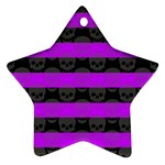 Purple Goth Skulls  Ornament (Star)