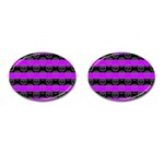 Purple Goth Skulls  Cufflinks (Oval)