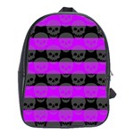 Purple Goth Skulls  School Bag (XL)