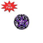 Purple Star 1  Mini Button (10 pack) 