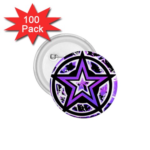 Purple Star 1.75  Button (100 pack)  from UrbanLoad.com Front