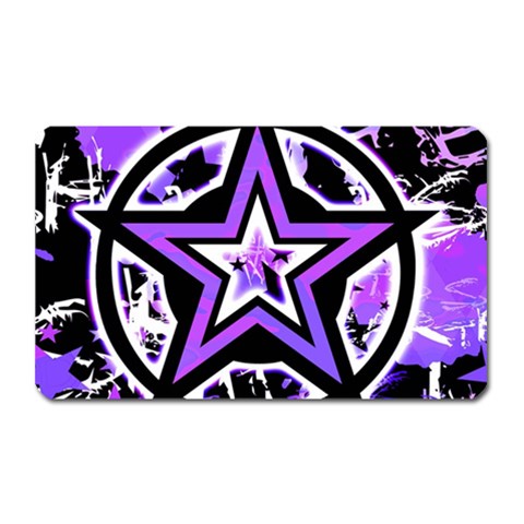 Purple Star Magnet (Rectangular) from UrbanLoad.com Front