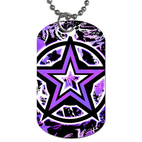 Purple Star Dog Tag (One Side) from UrbanLoad.com Front