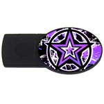 Purple Star USB Flash Drive Oval (2 GB)