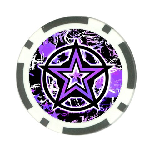 Purple Star Poker Chip Card Guard (10 pack) from UrbanLoad.com Front