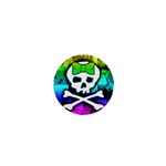 Rainbow Skull 1  Mini Magnet