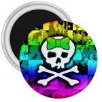 Rainbow Skull 3  Magnet