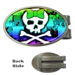 Rainbow Skull Money Clip (Oval)