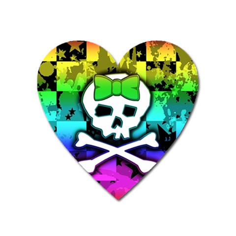 Rainbow Skull Magnet (Heart) from UrbanLoad.com Front