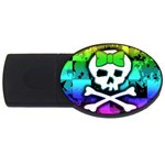 Rainbow Skull USB Flash Drive Oval (4 GB)