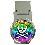 Rainbow Skull Money Clip Watch