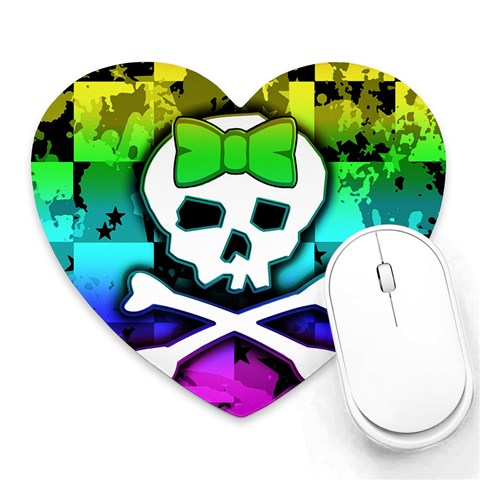 Rainbow Skull Mousepad (Heart) from UrbanLoad.com Front