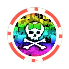 Rainbow Skull Poker Chip Card Guard (10 pack) from UrbanLoad.com Front