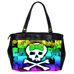 Rainbow Skull Oversize Office Handbag (Two Sides) from UrbanLoad.com Back