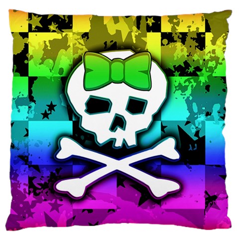 Rainbow Skull Large Cushion Case (Two Sides) from UrbanLoad.com Front