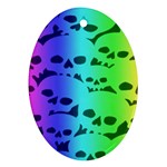 Rainbow Skull Collection Ornament (Oval)