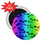 Rainbow Skull Collection 2.25  Magnet (10 pack)
