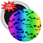 Rainbow Skull Collection 3  Magnet (100 pack)