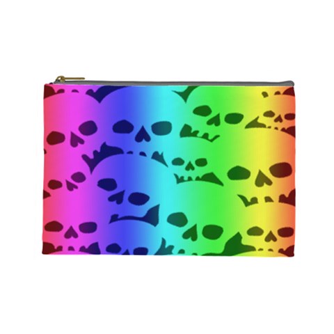 Rainbow Skull Collection Cosmetic Bag (Large) from UrbanLoad.com Front