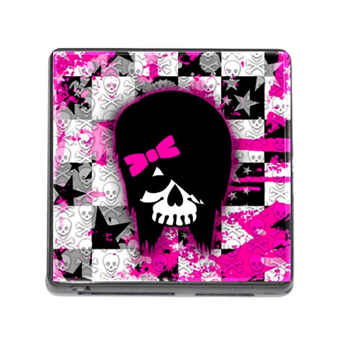 Scene Kid Girl Skull Memory Card Reader with Storage (Square) from UrbanLoad.com Front
