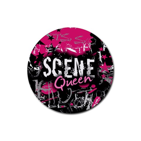 Scene Queen Rubber Round Coaster (4 pack) from UrbanLoad.com Front