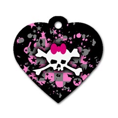 Scene Skull Splatter Dog Tag Heart (Two Sides) from UrbanLoad.com Back