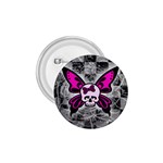 Skull Butterfly 1.75  Button
