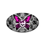 Skull Butterfly Sticker Oval (100 pack)