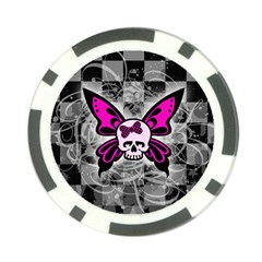 Skull Butterfly Poker Chip Card Guard from UrbanLoad.com Front