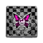 Skull Butterfly Memory Card Reader with Storage (Square)