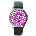 Skull Princess Round Metal Watch