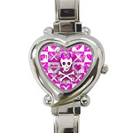 Skull Princess Heart Italian Charm Watch