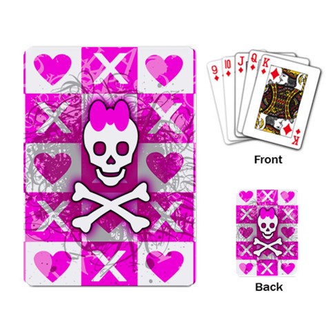 Skull Princess Playing Cards Single Design from UrbanLoad.com Back