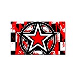 Star Checkerboard Splatter Sticker Rectangular (100 pack)