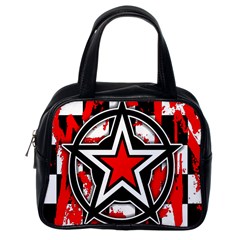 Star Checkerboard Splatter Classic Handbag (Two Sides) from UrbanLoad.com Back
