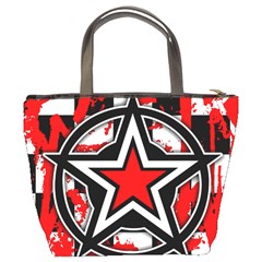 Star Checkerboard Splatter Bucket Bag from UrbanLoad.com Back