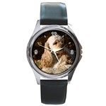 Use Your Dog Photo Cocker Spaniel Round Metal Watch