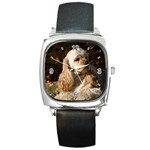 Use Your Dog Photo Cocker Spaniel Square Metal Watch