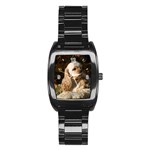 Use Your Dog Photo Cocker Spaniel Men s Stainless Steel Barrel Analog Watch