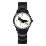 Use Your Dog Photo German Shepherd Men s Stainless Steel Round Dial Analog Watch