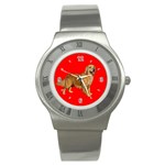 Use Your Dog Photo Golden Retriever Stainless Steel Watch