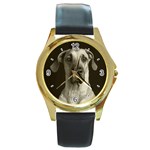 Use Your Dog Photo Great Dane Round Gold Metal Watch