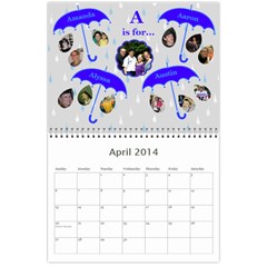 Alyssa Wall Calendar 11 x 8.5 (12 Apr 2014